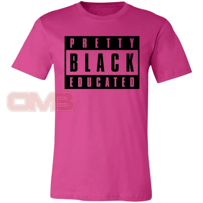 Pretty Black Educated Tee Berry / X-Small T-Shirts