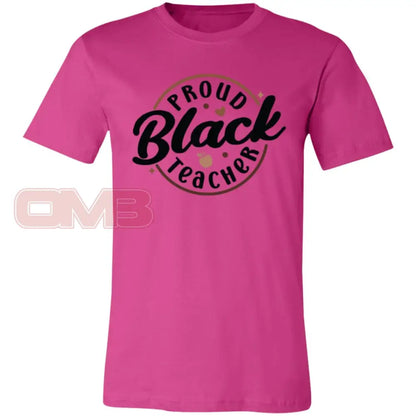 Proud Black Teacher Tee Berry / X-Small T-Shirts