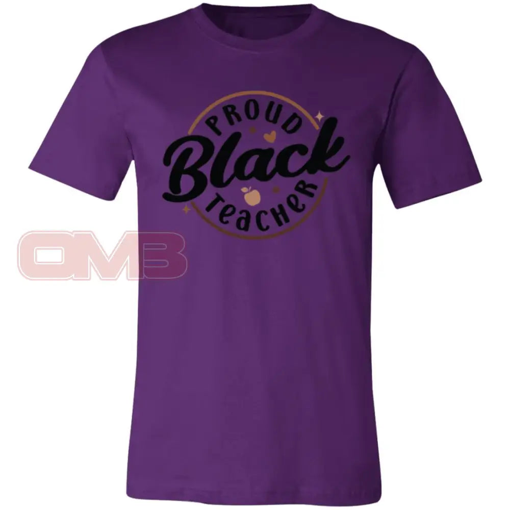 Proud Black Teacher Tee Team Purple / X-Small T-Shirts