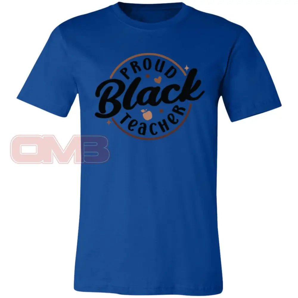 Proud Black Teacher Tee True Royal / X-Small T-Shirts