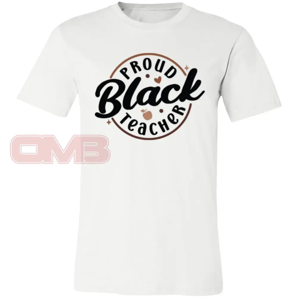 Proud Black Teacher Tee White / X-Small T-Shirts