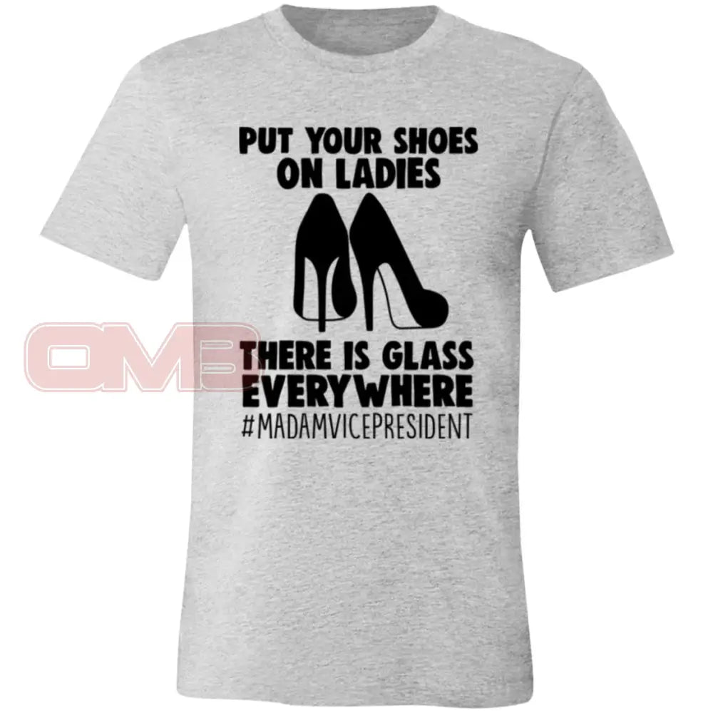 Put Your Shoes On Ladies Tee Athletic Heather / X-Small T-Shirts