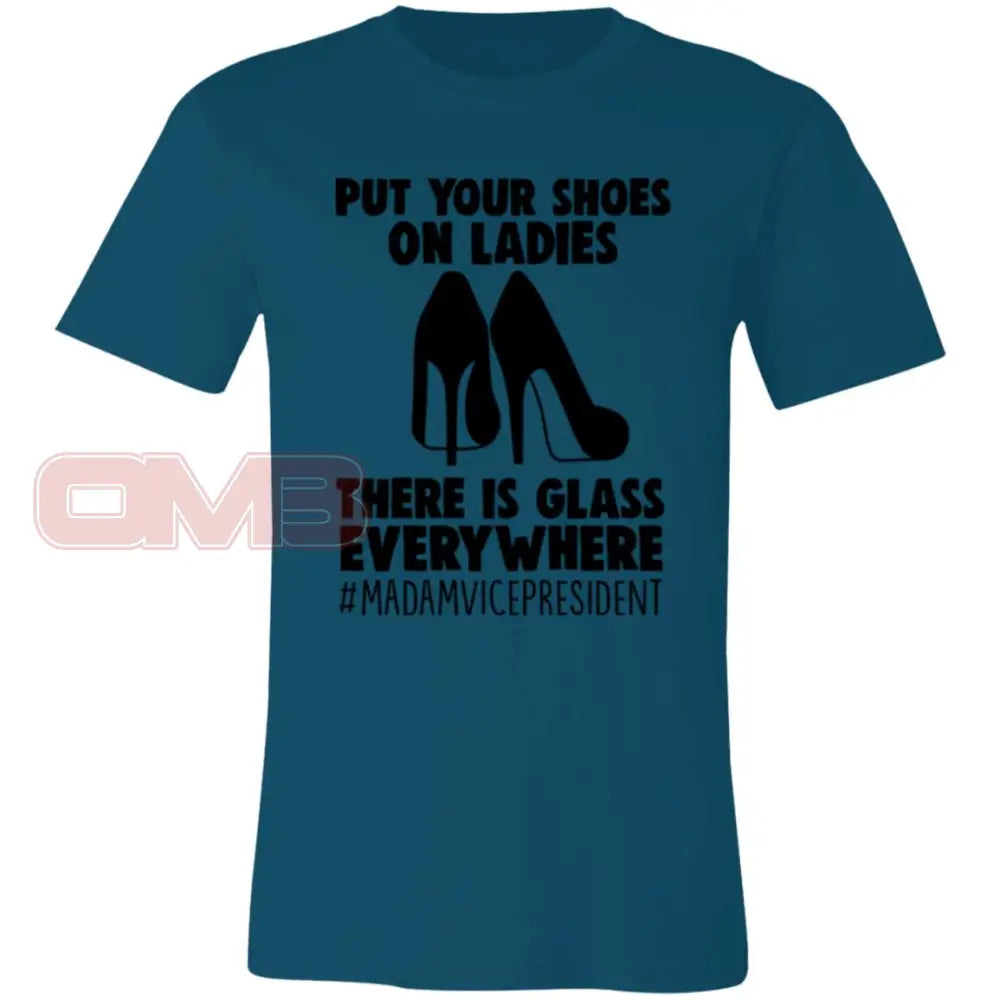 Put Your Shoes On Ladies Tee Deep Teal / X-Small T-Shirts