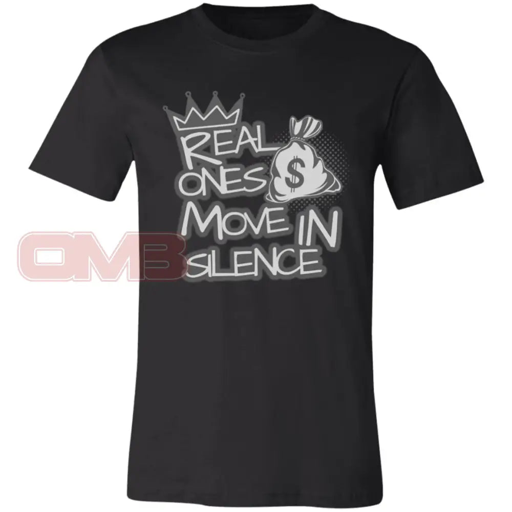 Real Ones Move In Silence Black / X-Small T-Shirts