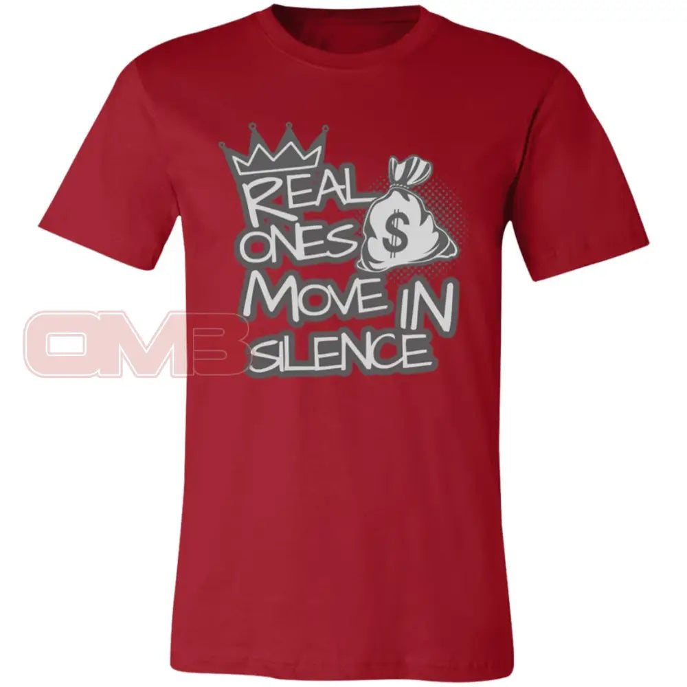 Real Ones Move In Silence Canvas Red / X-Small T-Shirts