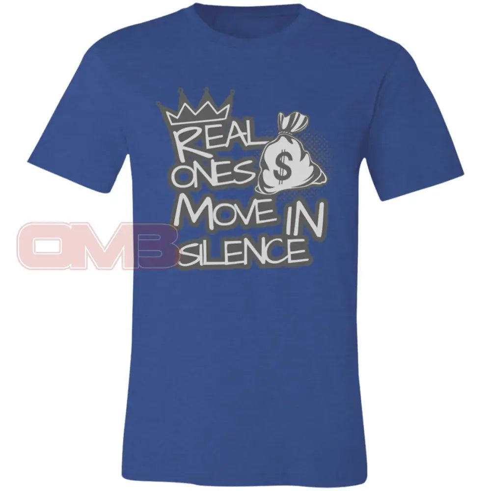 Real Ones Move In Silence Heather Royal / X-Small T-Shirts