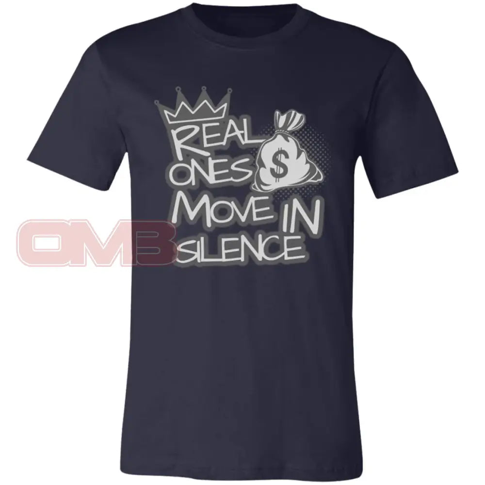 Real Ones Move In Silence Navy / X-Small T-Shirts