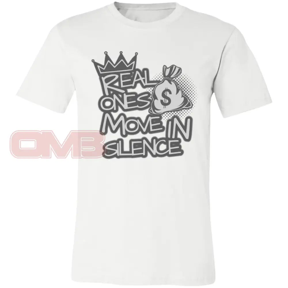 Real Ones Move In Silence White / X-Small T-Shirts