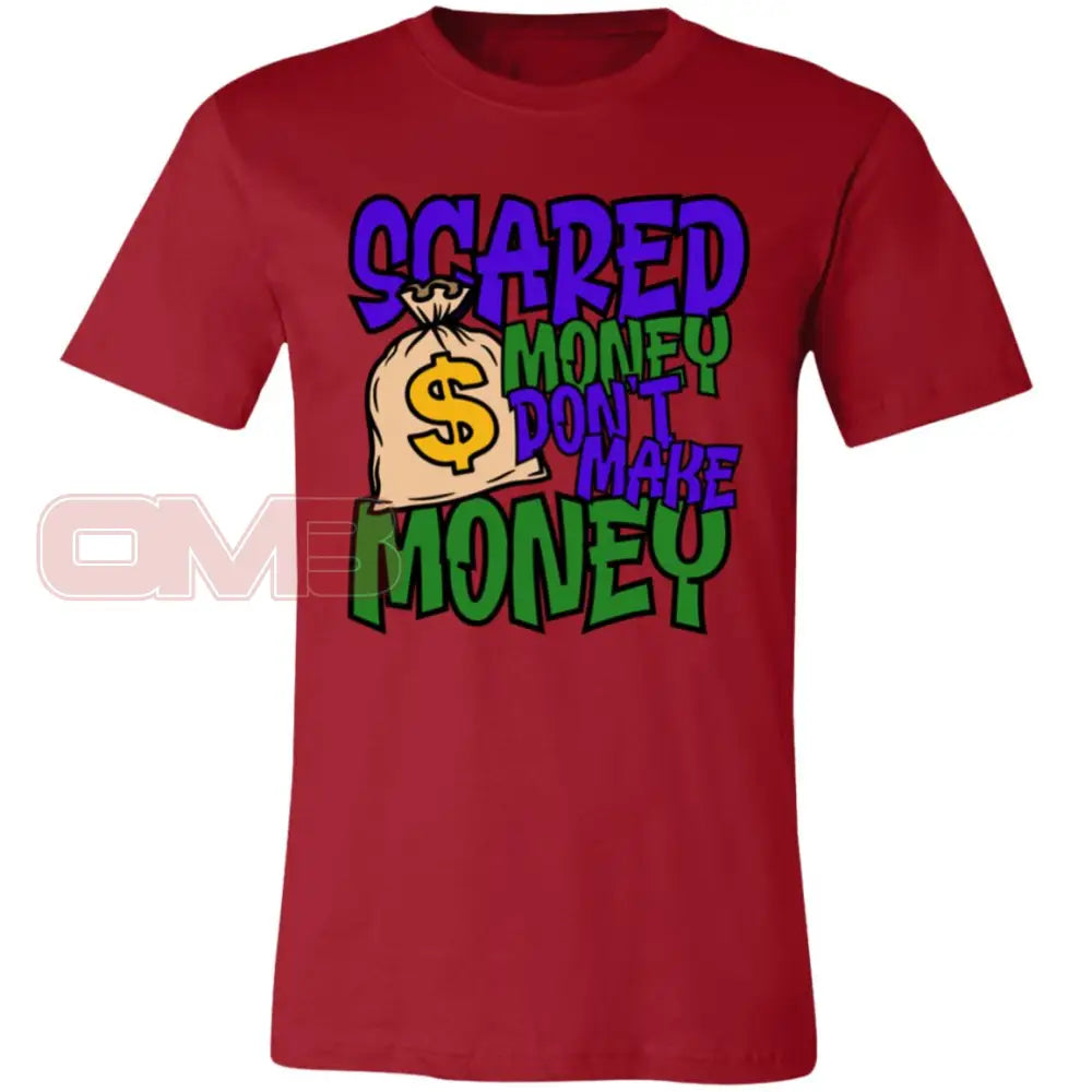 Scared Money Dont Make Canvas Red / X-Small T-Shirts