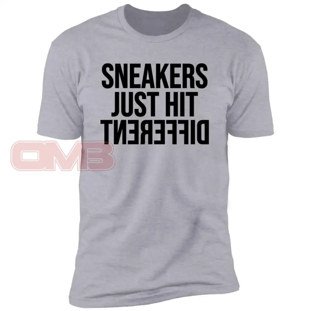 Sneakers Just Hit Different Heather Grey / X-Small T-Shirts