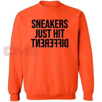 Sneakers Just Hit Different Orange / S Sweatshirts