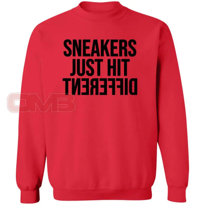 Sneakers Just Hit Different Red / S Sweatshirts