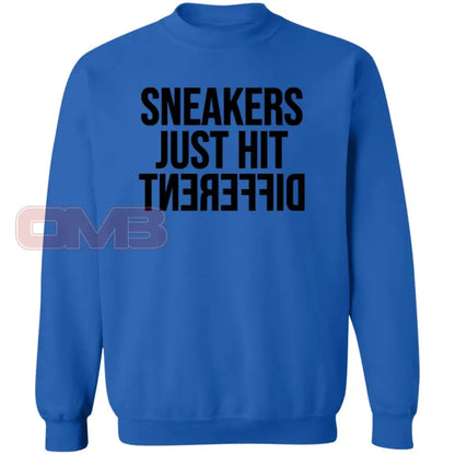 Sneakers Just Hit Different Royal / S Sweatshirts