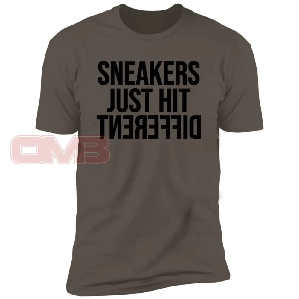 Sneakers Just Hit Different Warm Grey / X-Small T-Shirts