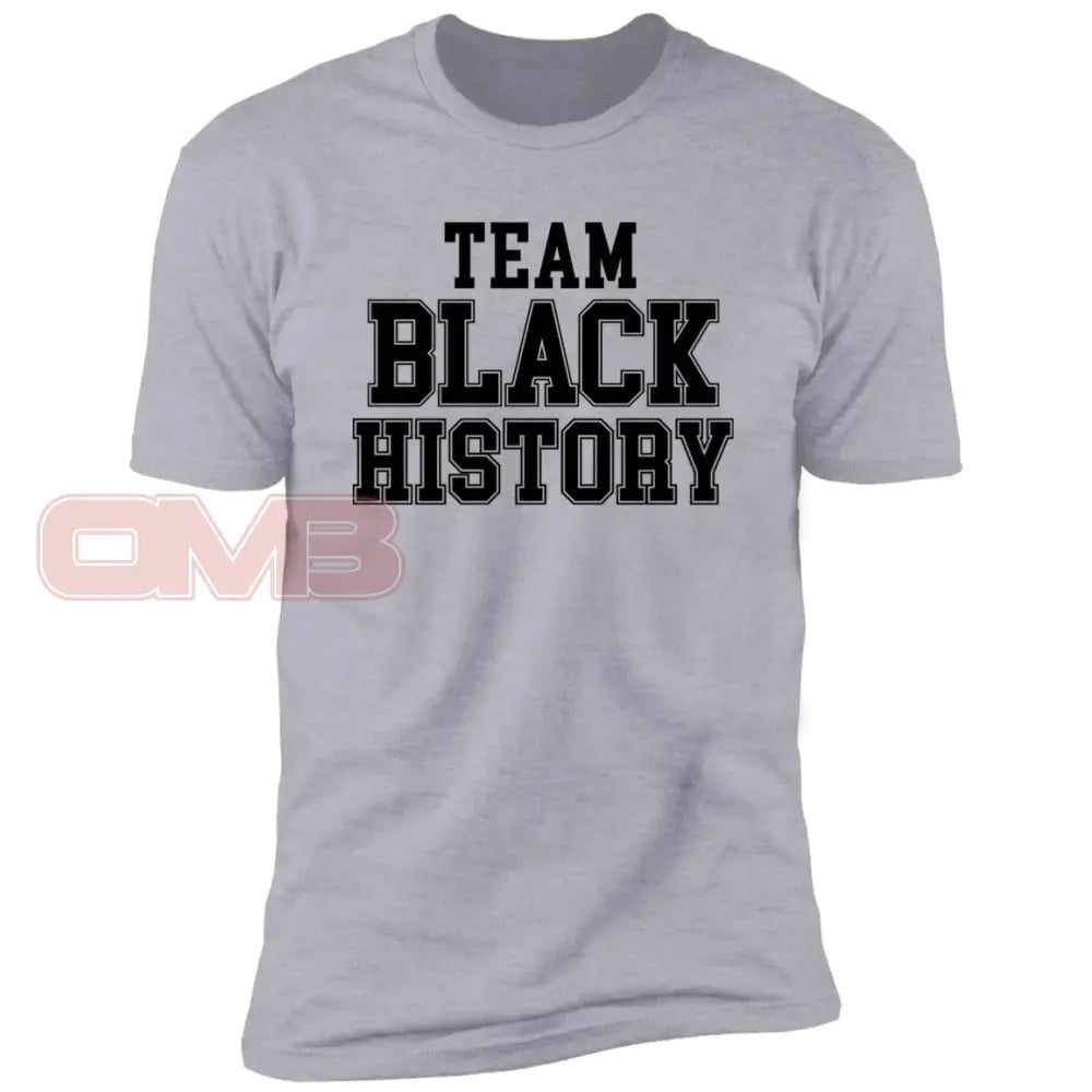 Team Black History T-Shirt Heather Grey / X-Small T-Shirts