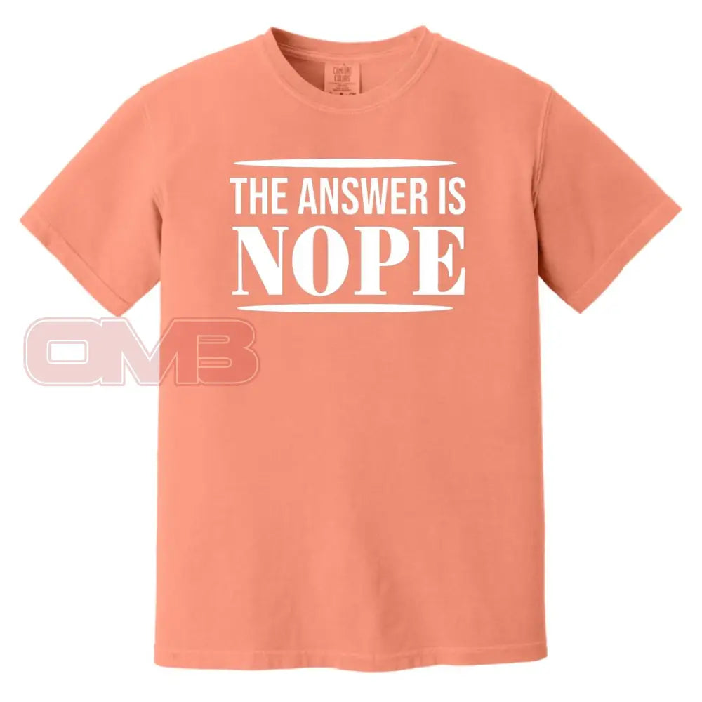 The Answer Is Nope Terracotta / S T-Shirts