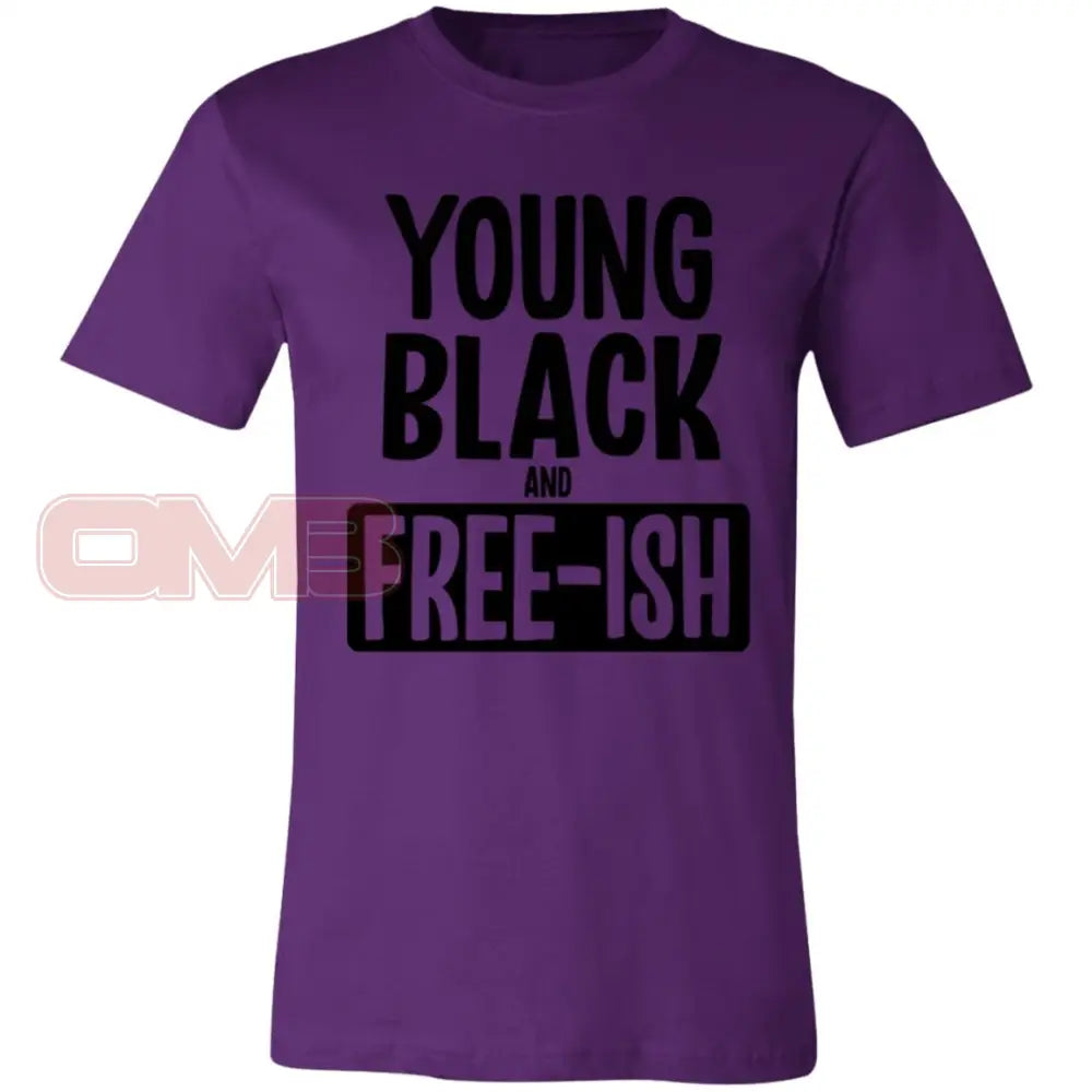 Young Black And Free-Ish Team Purple / X-Small T-Shirts