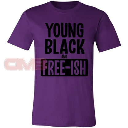 Young Black And Free-Ish Team Purple / X-Small T-Shirts