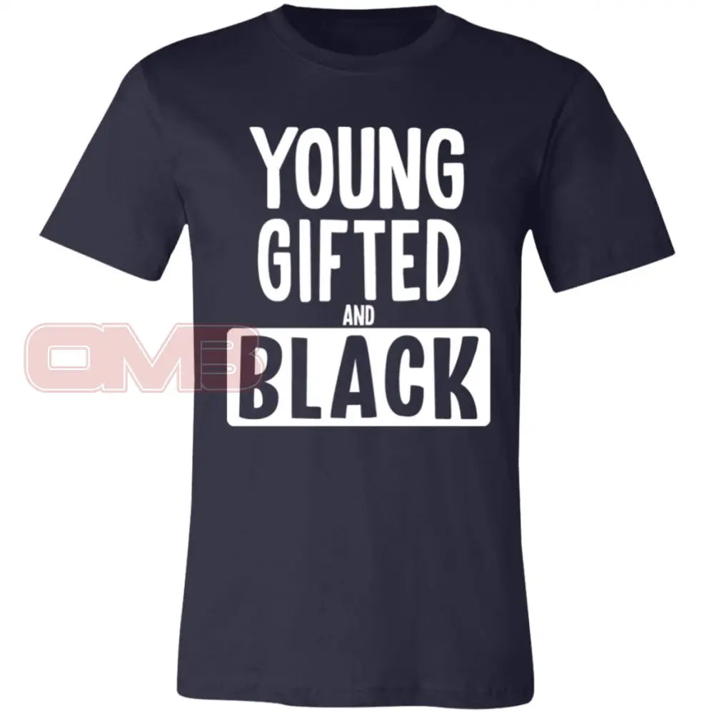 Young Gifted And Black Navy / X-Small T-Shirts